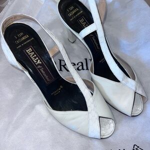 Bally White Strappy Heels for Women